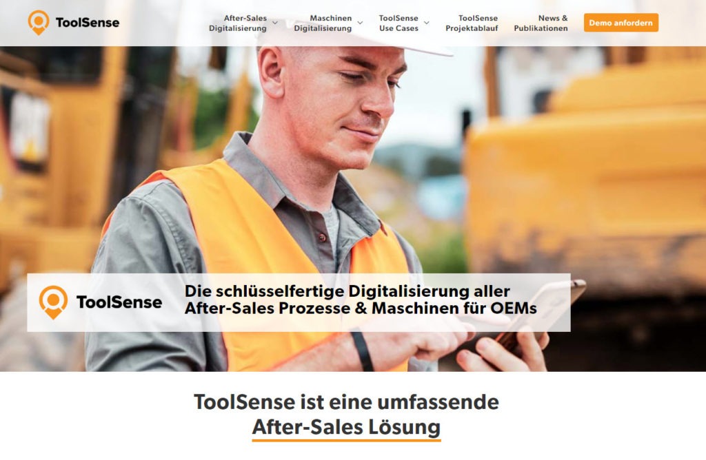 ToolSense Website Screenshot
